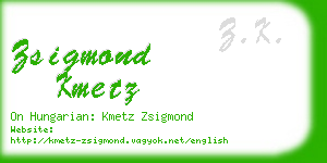 zsigmond kmetz business card